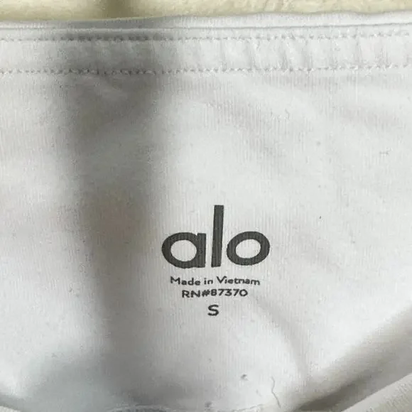 ALO YOGA High Waist Moto Legging White {Q11} - Picture 5 of 5